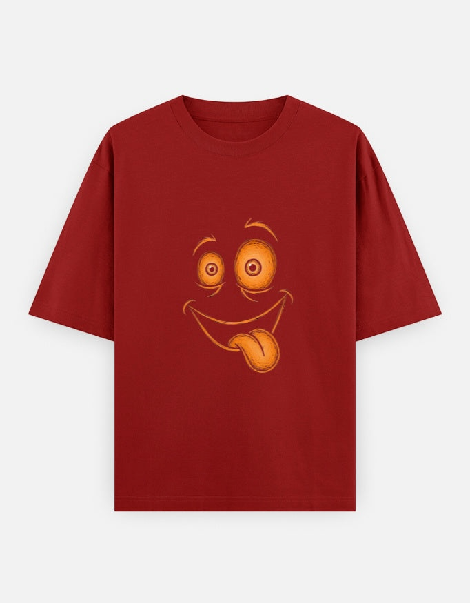 A&G| Custom Smiley Design| Premium  Oversized T-Shirt| Limited Edition