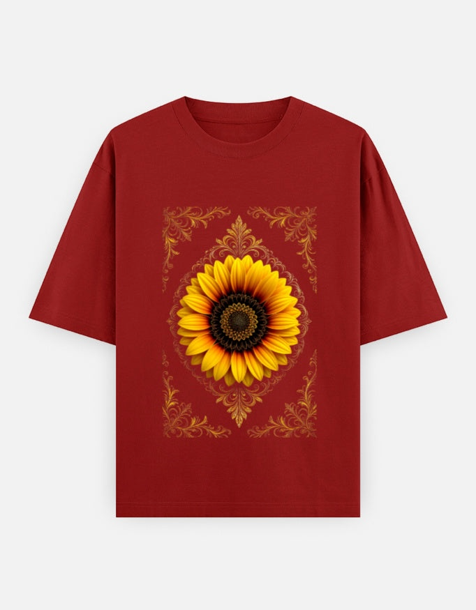 A&G| Custom Sunflower Design| Premium  Oversized T-Shirt| Limited Edition