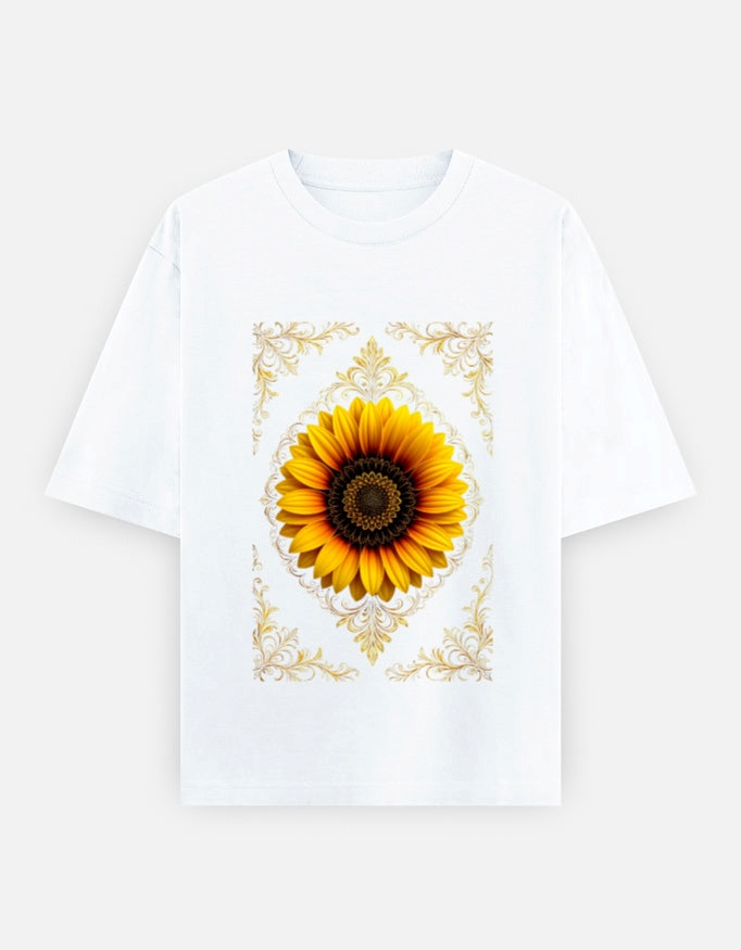 A&G| Custom Sunflower Design| Premium  Oversized T-Shirt| Limited Edition