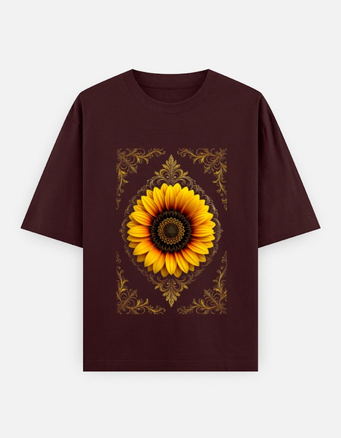 A&G| Custom Sunflower Design| Premium  Oversized T-Shirt| Limited Edition