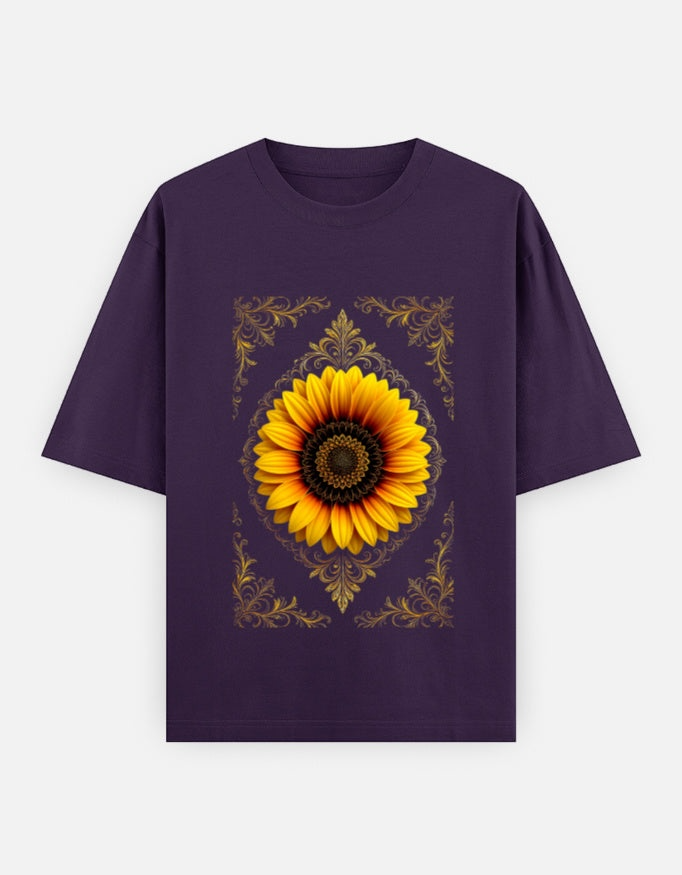 A&G| Custom Sunflower Design| Premium  Oversized T-Shirt| Limited Edition