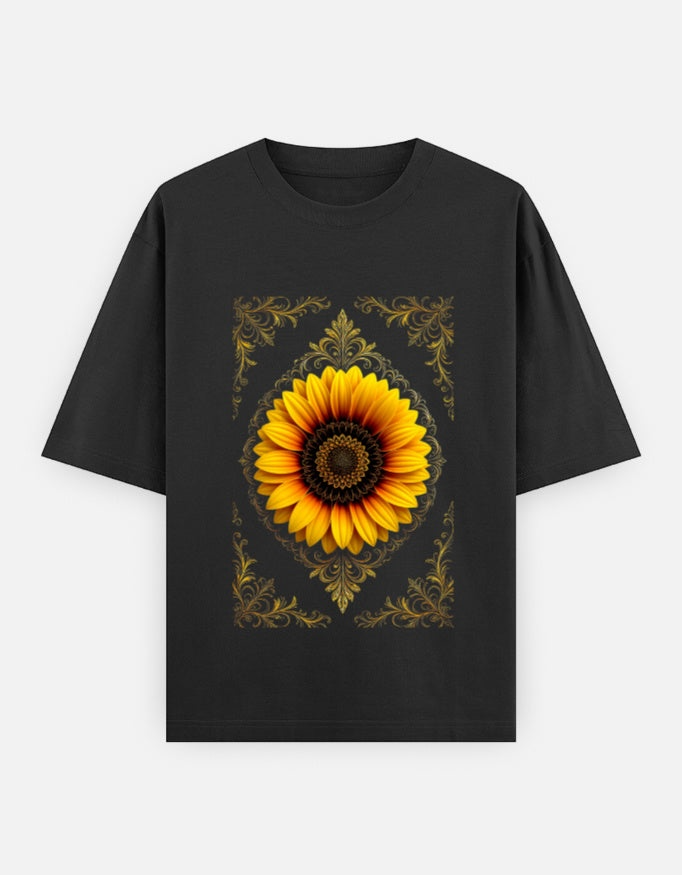 A&G| Custom Sunflower Design| Premium  Oversized T-Shirt| Limited Edition