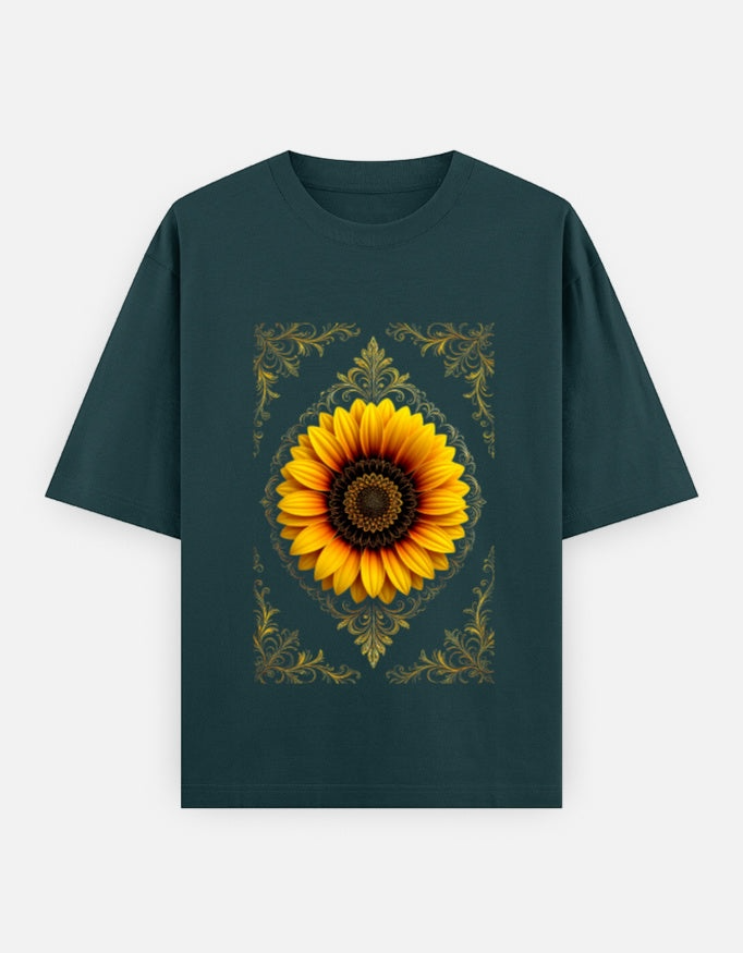 A&G| Custom Sunflower Design| Premium  Oversized T-Shirt| Limited Edition