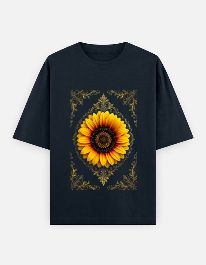 A&G| Custom Sunflower Design| Premium  Oversized T-Shirt| Limited Edition