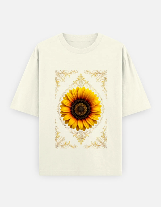 A&G| Custom Sunflower Design| Premium  Oversized T-Shirt| Limited Edition