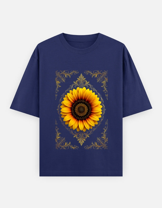A&G| Custom Sunflower Design| Premium  Oversized T-Shirt| Limited Edition