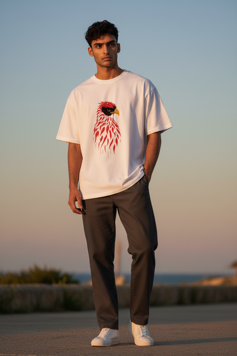 A&G| Custom Eagle Design| Premium  Oversized T-Shirt| Limited Edition