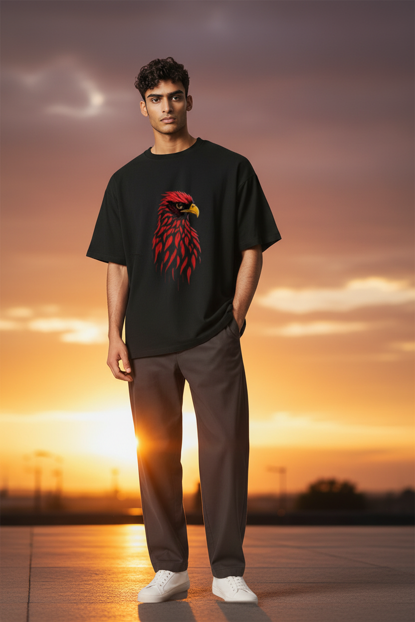 A&G| Custom Eagle Design| Premium  Oversized T-Shirt| Limited Edition
