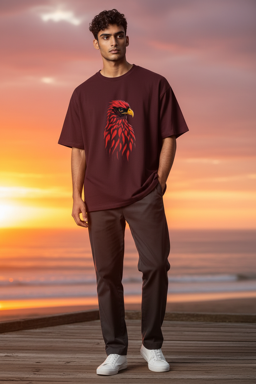 A&G| Custom Eagle Design| Premium  Oversized T-Shirt| Limited Edition