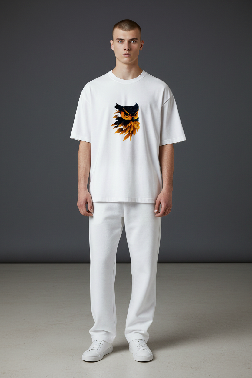 A&G| Custom Owl Design| Premium  Oversized T-Shirt| Limited Edition