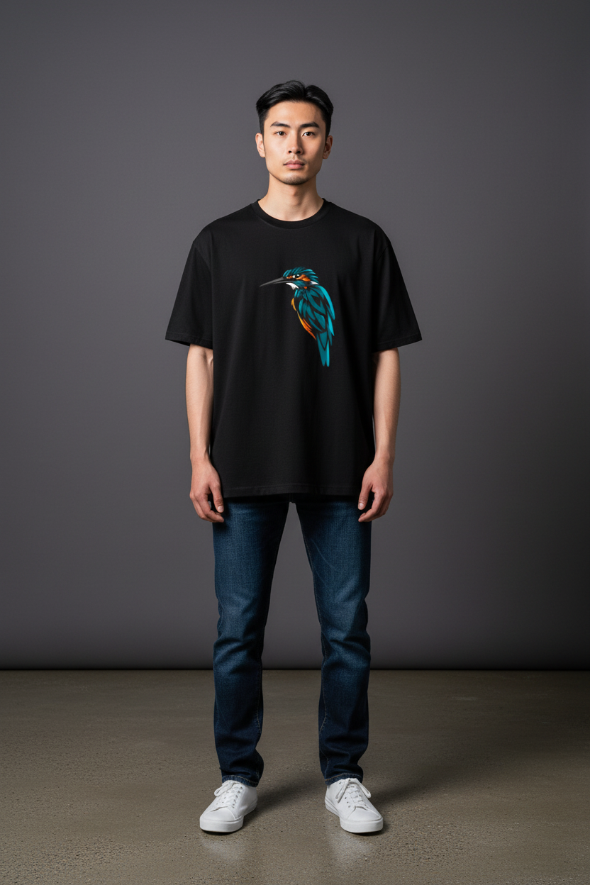 A&G| Custom Bird Design| Premium  Oversized T-Shirt| Limited Edition