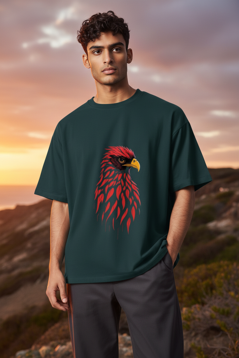 A&G| Custom Eagle Design| Premium  Oversized T-Shirt| Limited Edition