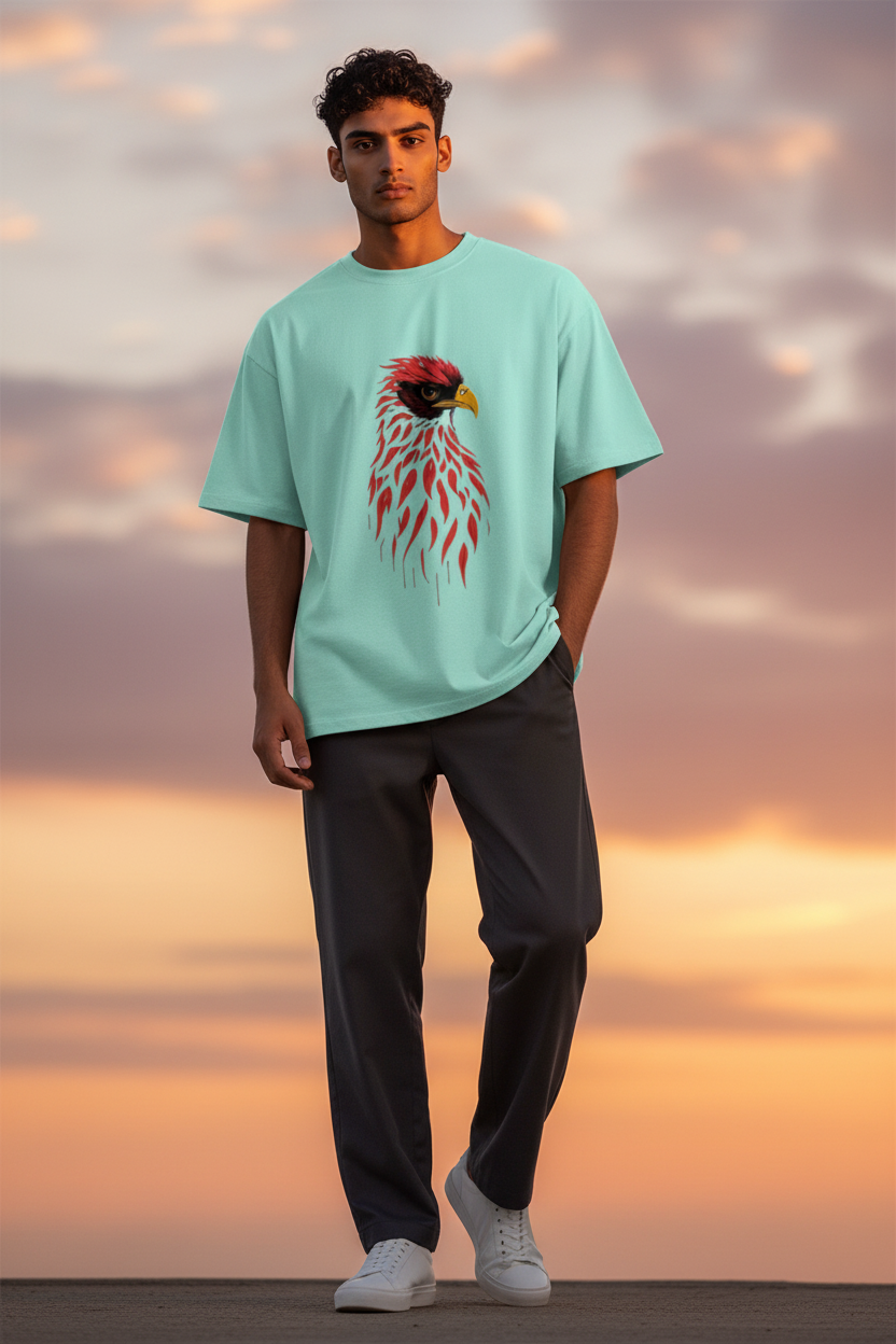 A&G| Custom Eagle Design| Premium  Oversized T-Shirt| Limited Edition