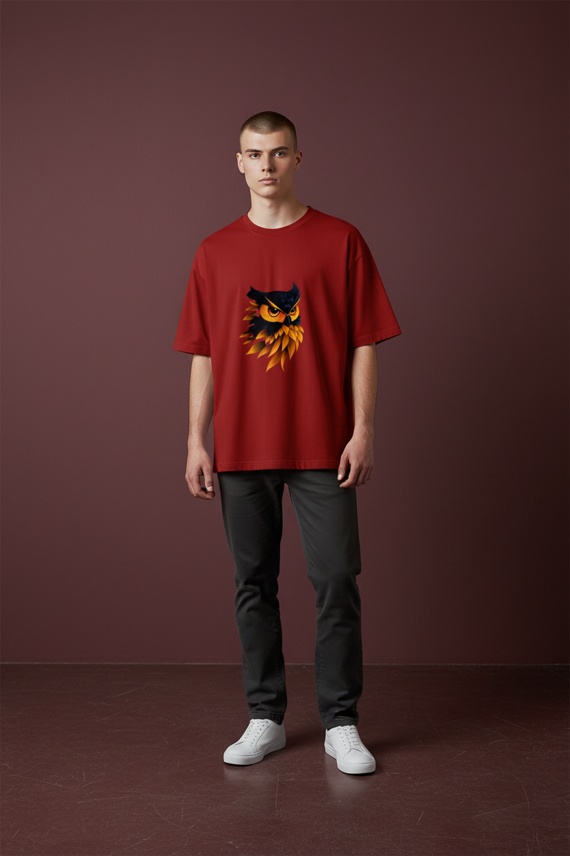 A&G| Custom Owl Design| Premium  Oversized T-Shirt| Limited Edition