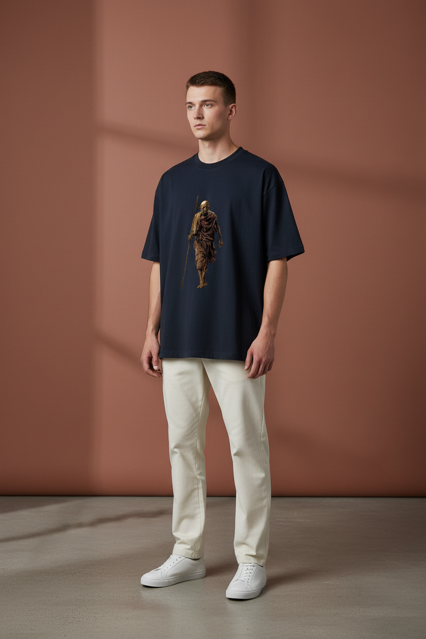 A&G| Custom Design| Premium T-Shirt| Gandhi Limited Edition