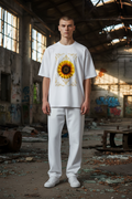 A&G| Custom Sunflower Design| Premium  Oversized T-Shirt| Limited Edition