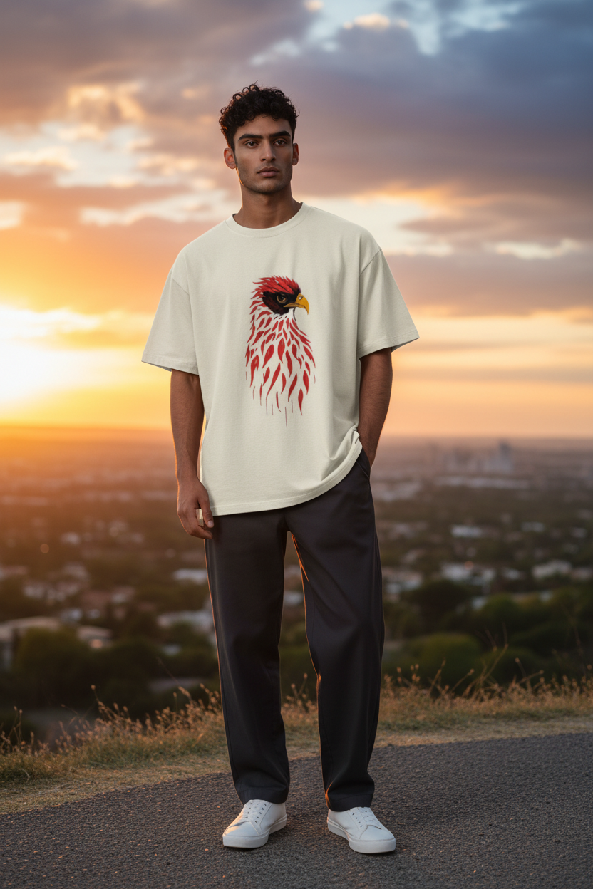 A&G| Custom Eagle Design| Premium  Oversized T-Shirt| Limited Edition