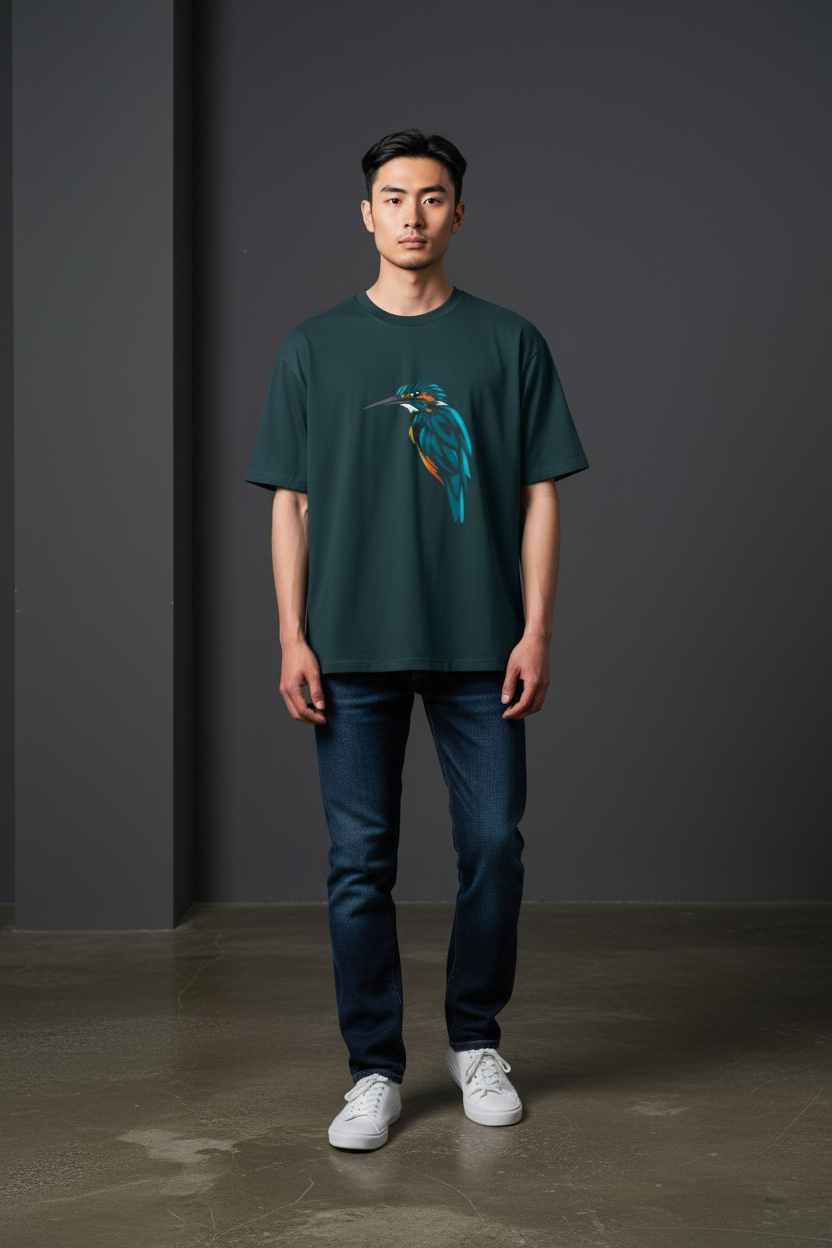 A&G| Custom Bird Design| Premium  Oversized T-Shirt| Limited Edition