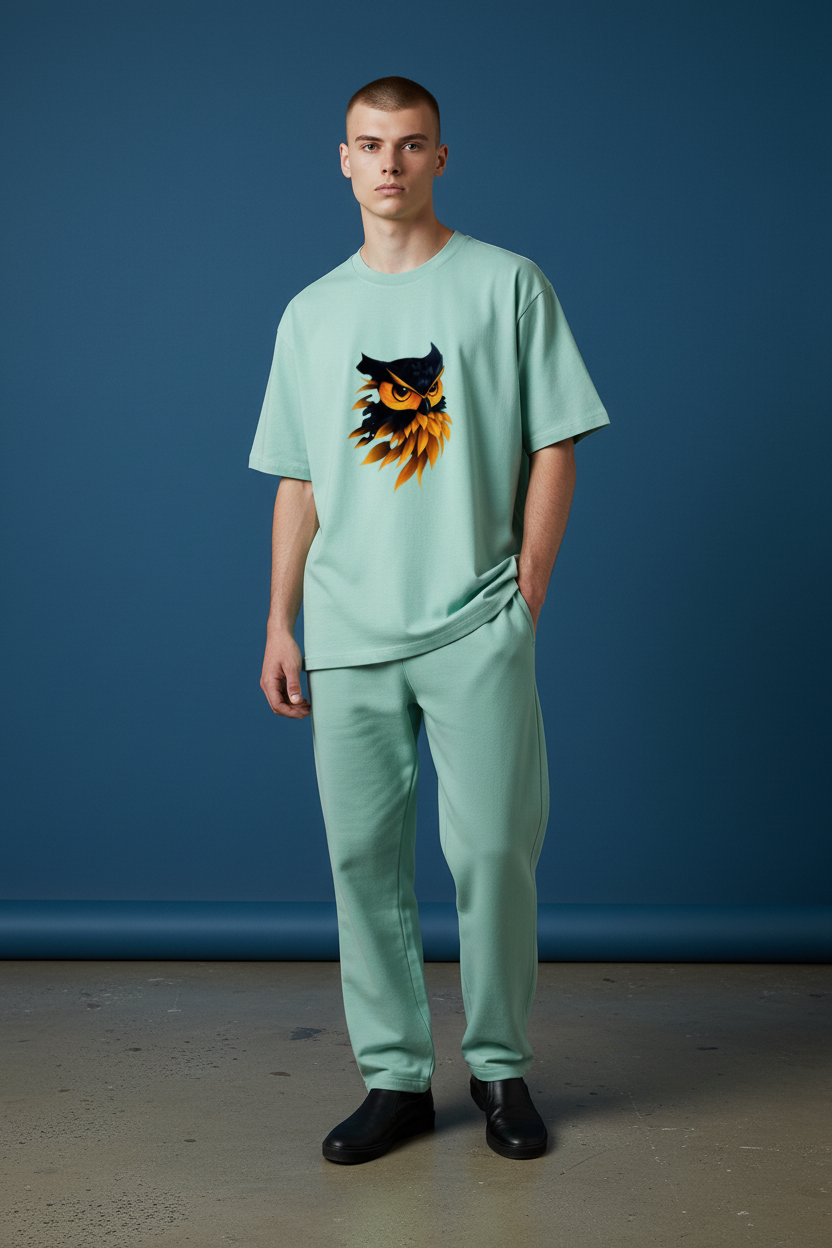A&G| Custom Owl Design| Premium  Oversized T-Shirt| Limited Edition
