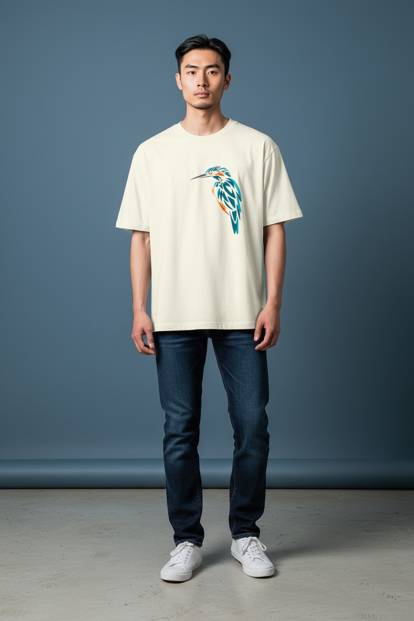 A&G| Custom Bird Design| Premium  Oversized T-Shirt| Limited Edition